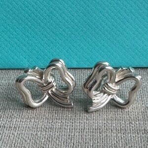 Tiffany & Co. Silver Bow Earrings